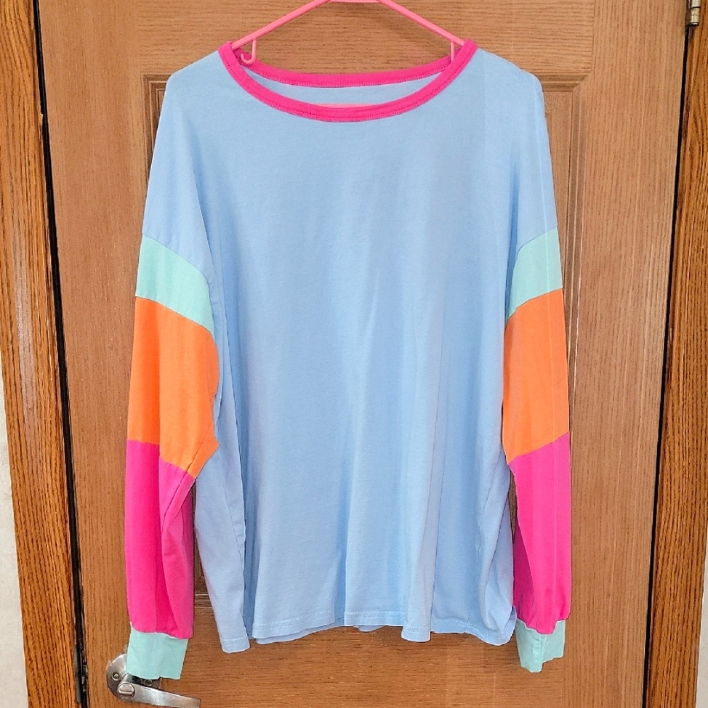 Colorful Long Sleeve Women's Shirt